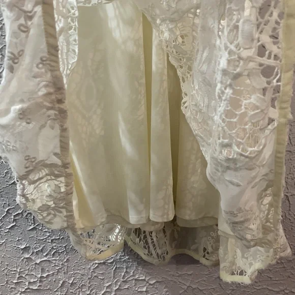 For Love & Lemons NEW Mariposa Mini Dress White XS Embroidered Lace Romantic - Picture 7 of 16